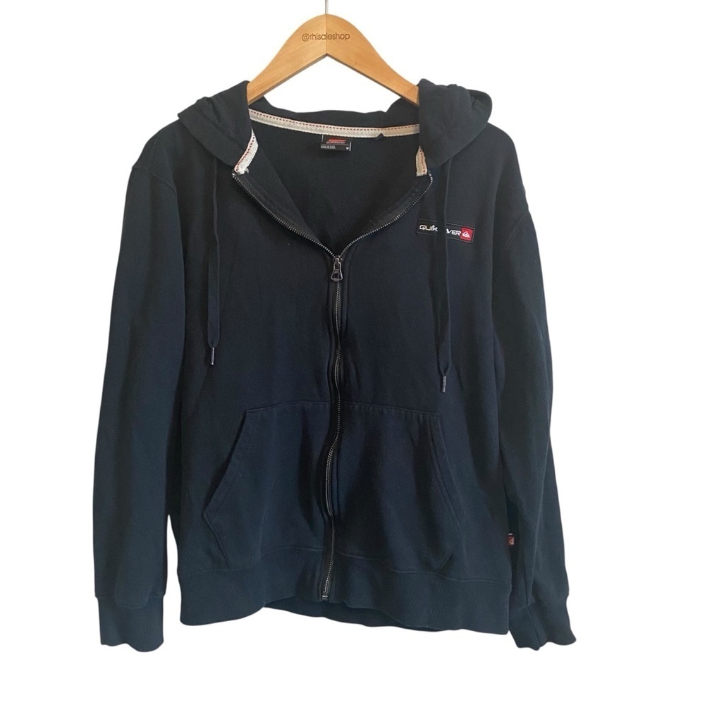 Quiksilver Y2k Black Full Zip Hooded Jesse Pinkman Jacket Size Medium